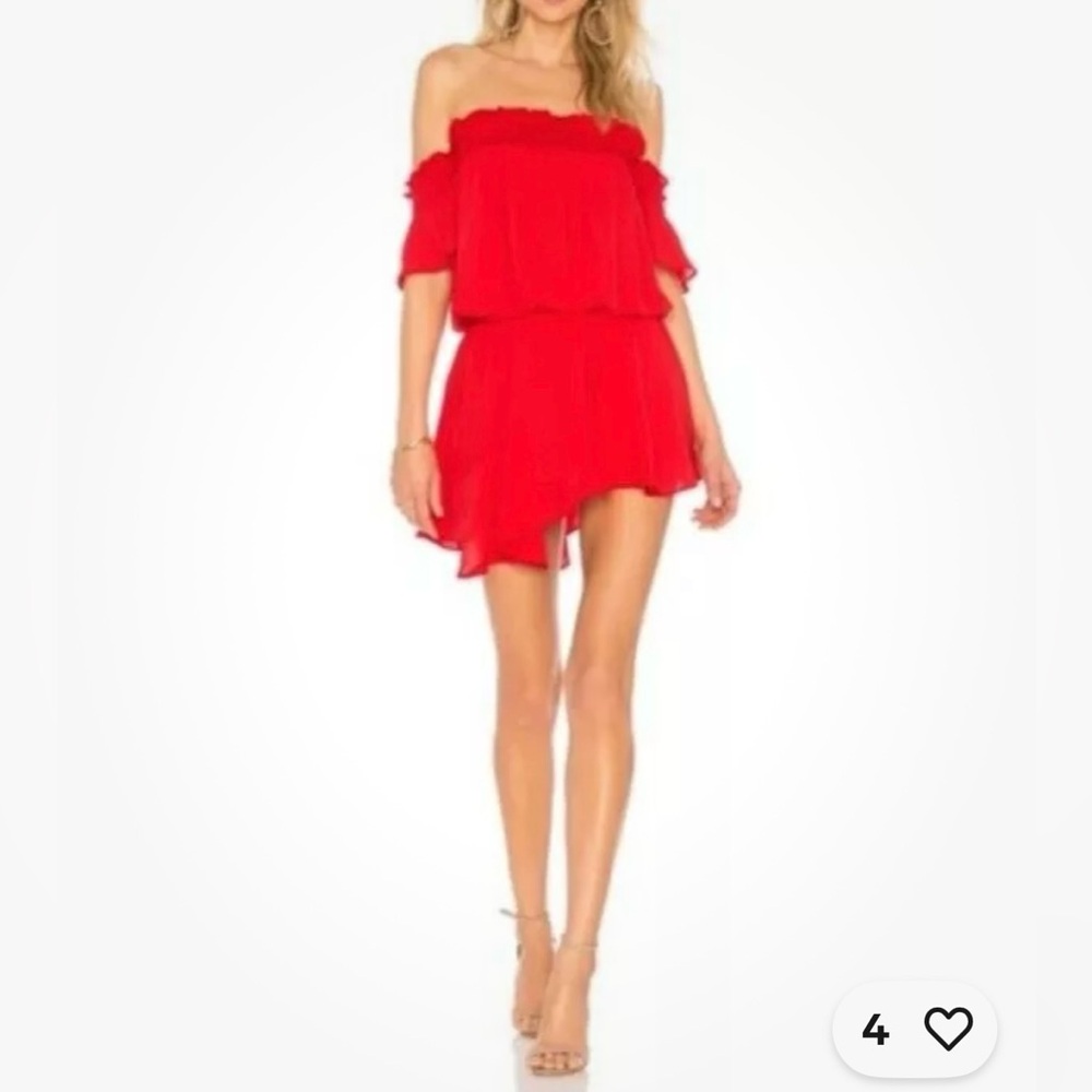 Off-Shoulder Red Mini Dress